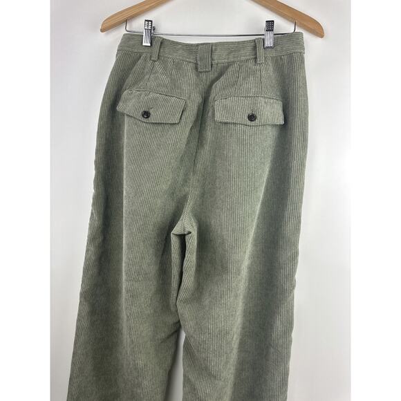 Madewell Corduroy High Rise Tapered Pants Distant Surplus Green Women's Size 6 - Picture 12 of 15